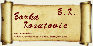 Borka Košutović vizit kartica